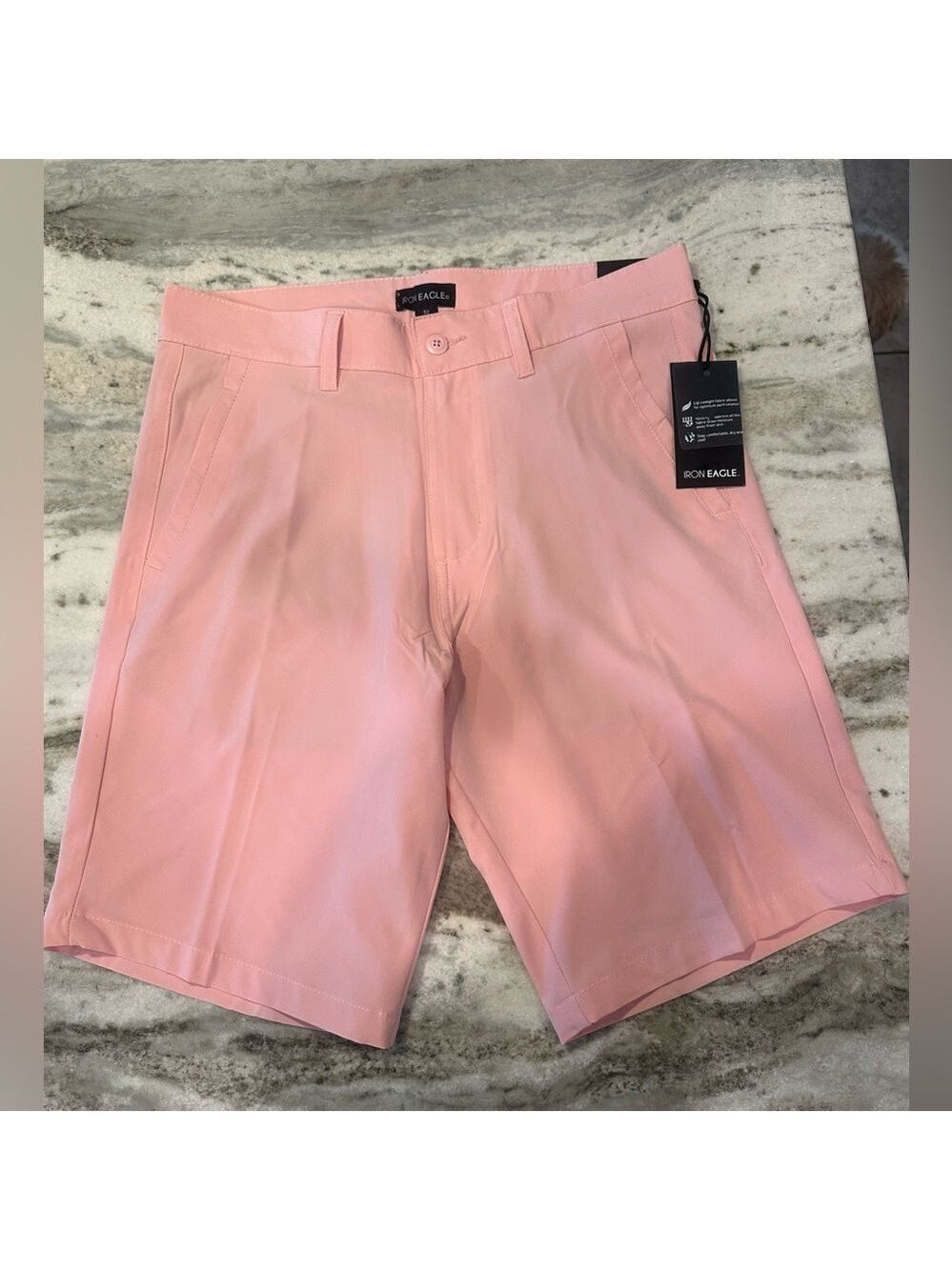 Iron Eagle Men's Chino Shorts Size 32 Light Pink Casual Summer Wear